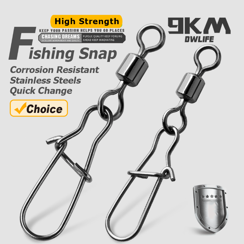 Fishing Hook Assortment - Duo-Lock Snap Swivels 50~200Pcs Fishing Swivel