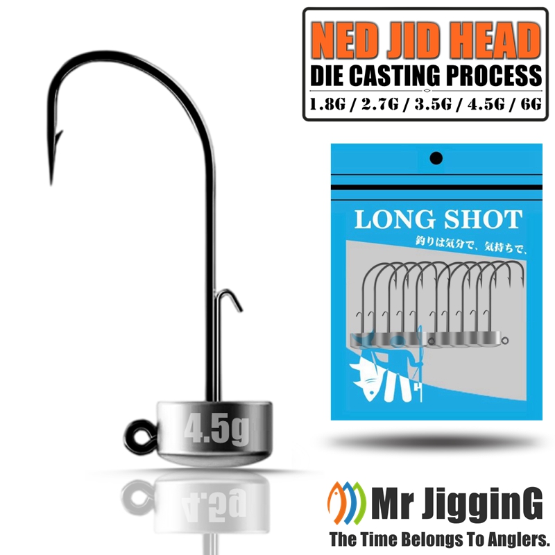 Fishing Hook Offset - Mr JigginG 10pcs Ned Rig Jig