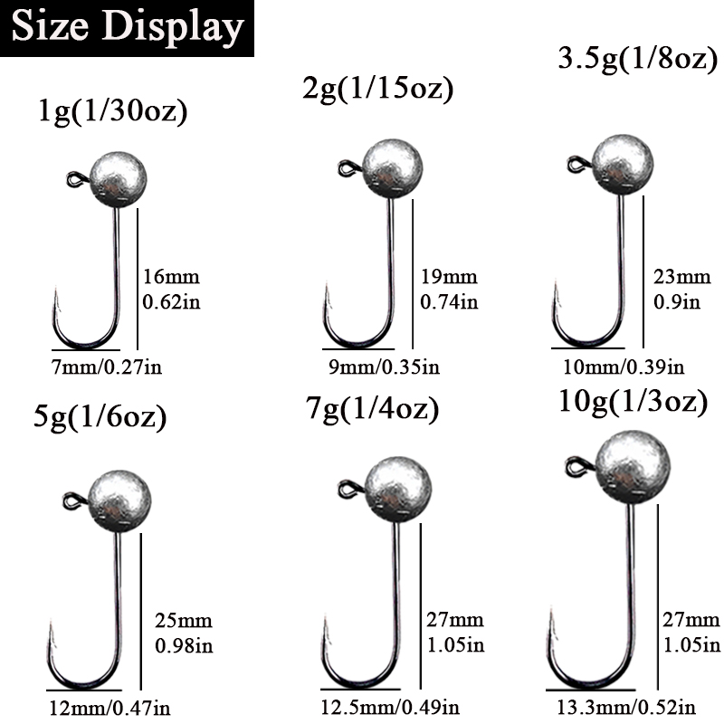 10pcs/lot Jig Head Fishing Hoo - Fishing Hook Barbless 评论和价格