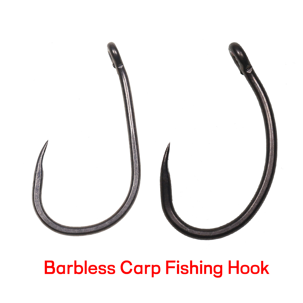 50PCS Matt Black Carp Fishing  - Fishing Hook Barbless 评论和价格