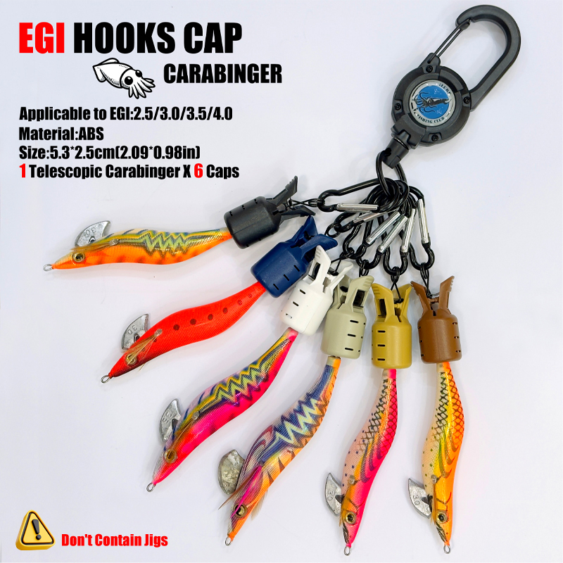 Squid Jig Hook Caps and Carabi - Fishing Hook Jig 评论和价格
