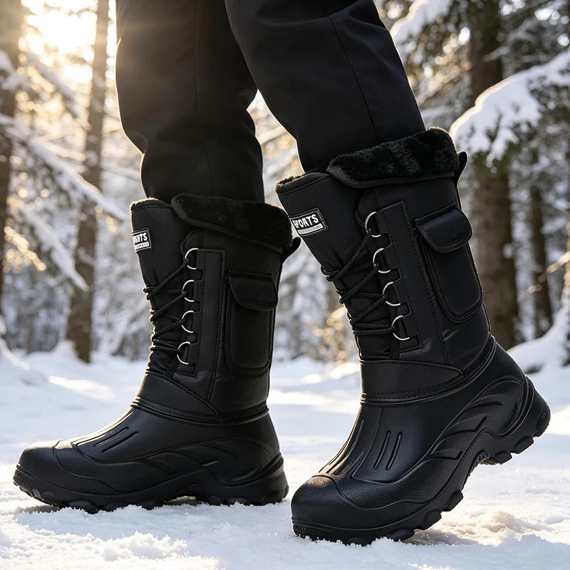 Men Winter Snow Boots Outdoor  - Fishing Hook 评论和价格
