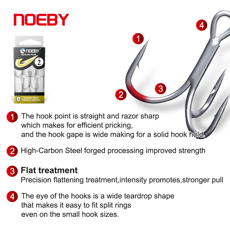 Noeby High Carbon Steel Fishin - Fishing Hook Barbless 评论和价格