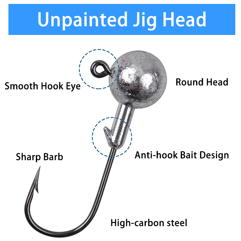 100PCS Fishing Hooks Lead Jig  - Fishing Hook Offset 评论和价格
