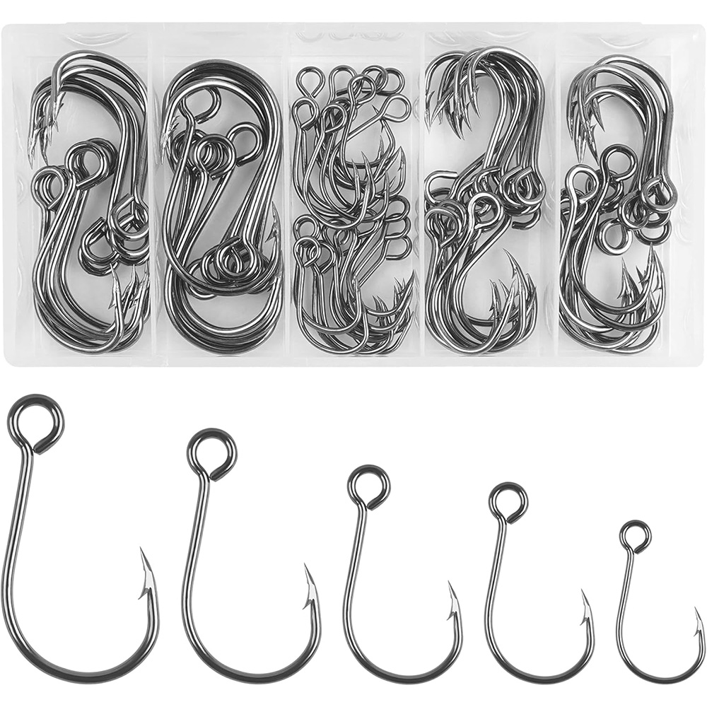 70Pcs Fishing Inline Single Ho - Fishing Hook Offset 评论和价格