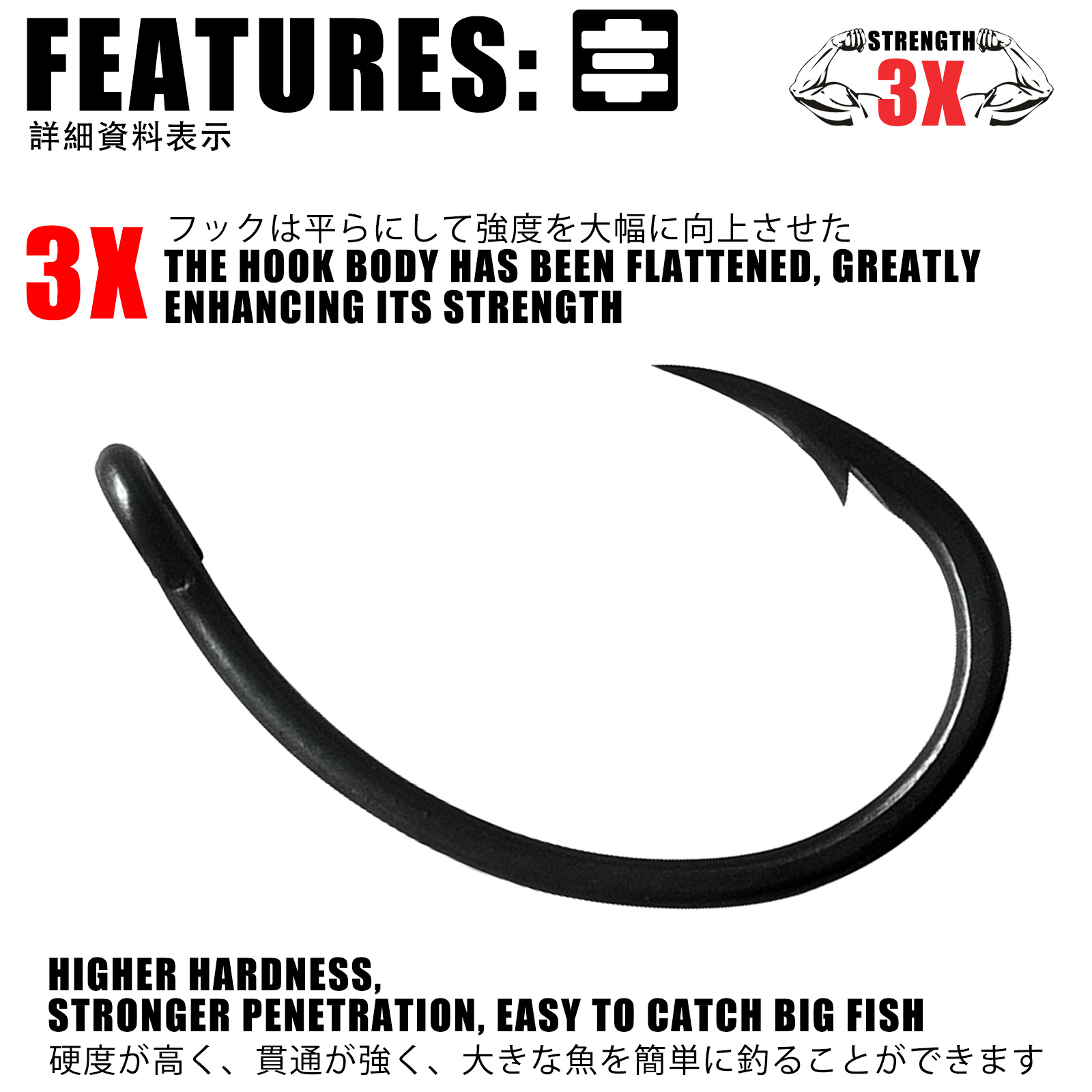 50pcs Carp Fishing Hooks PTFE  - Fishing Hook Offset 评论和价格
