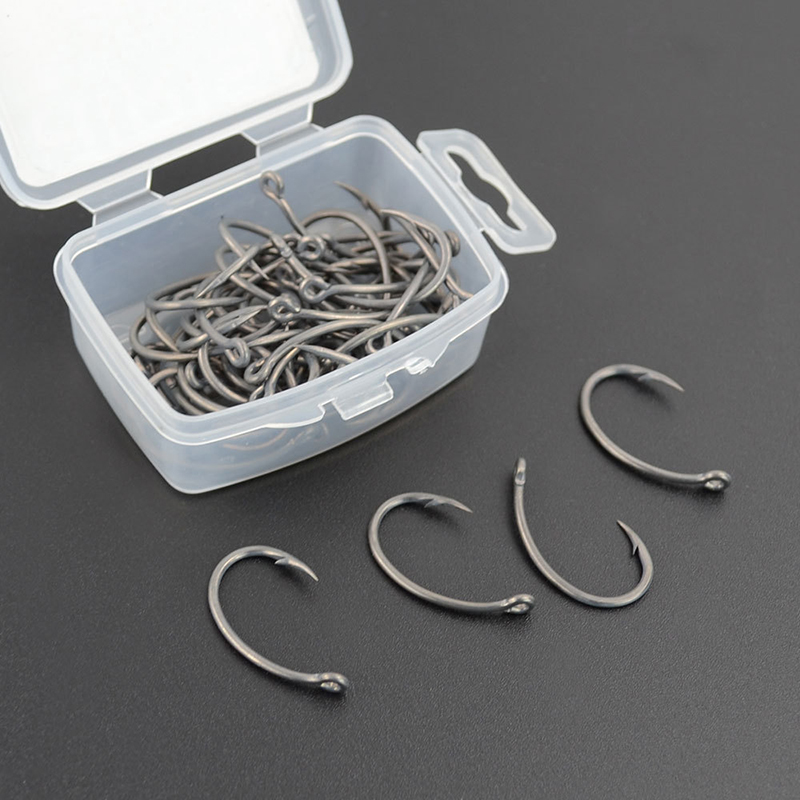 New Hirisi 50pcs Boxed Hooks B - Fishing Hook Box 评论和价格
