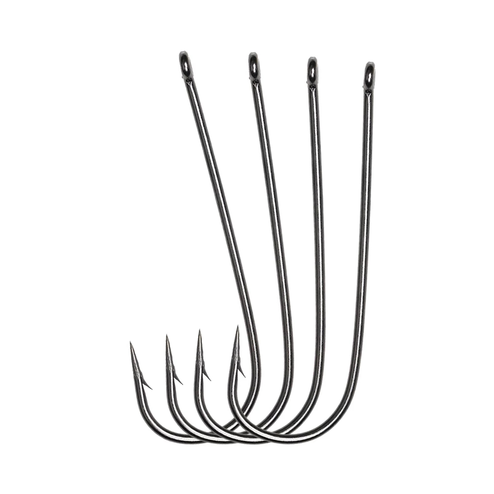 ICERIO 100PCS 16# - 3/0 Long S - Fishing Hook Barbless 评论和价格