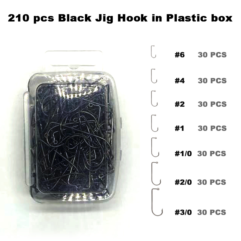 Adygil DIY Fishing 210 pcs Bla - Fishing Hook Assortment 评论和价格